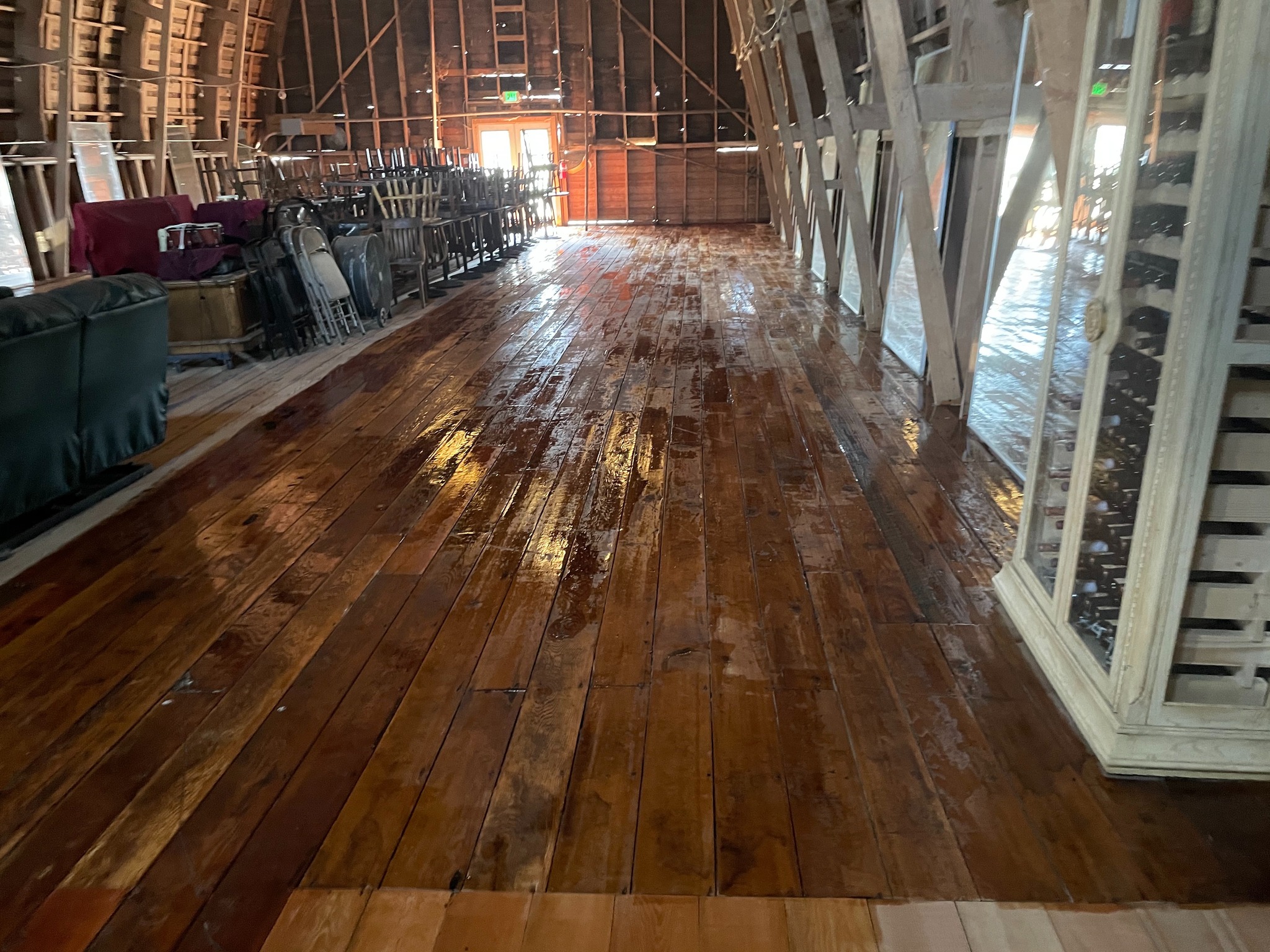 Finish on half thefloor